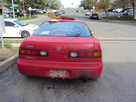 1994 ACURA INTEGRA HTBK, 1.8L LS 5SPEED, COLOR RED, STK A14161